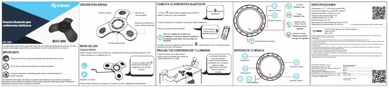 Página 1 del manual Manual de usuario Steren BOC-895