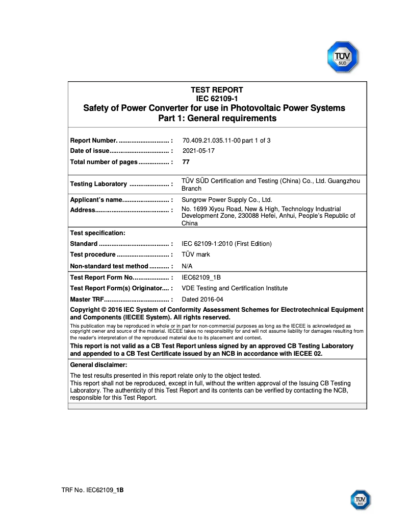 Image de la première page du manuel de l'appareil SG3.6RS