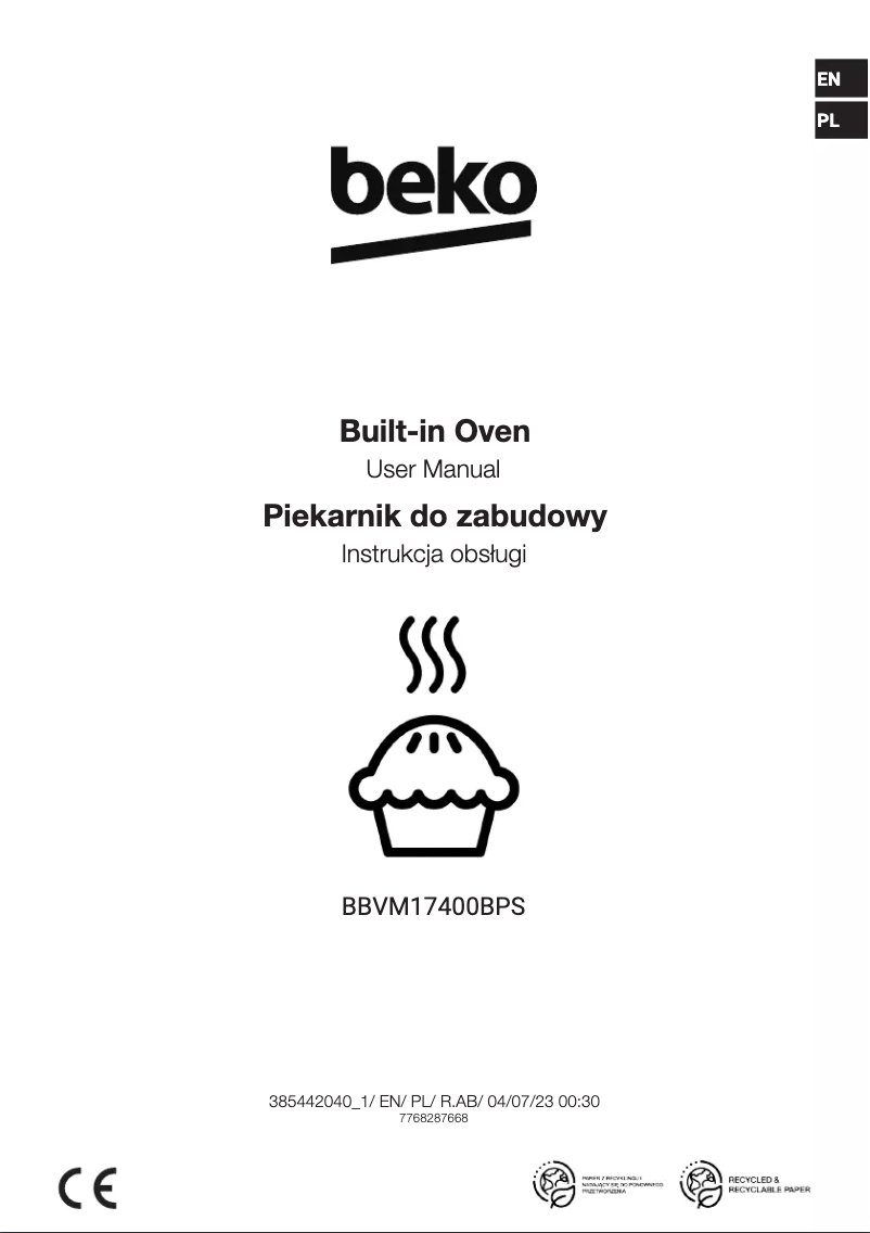 Image de la première page du manuel de l'appareil BBVM17400BPS