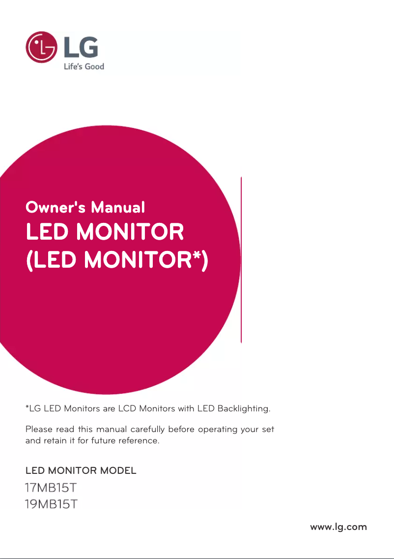 Page n°1 - Mode d'emploi LG 19MB15T-I