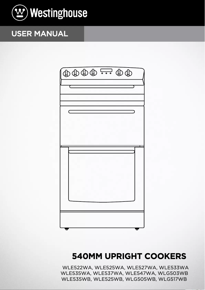 Page n°1 - Manuel utilisateur Westinghouse WLE533WA