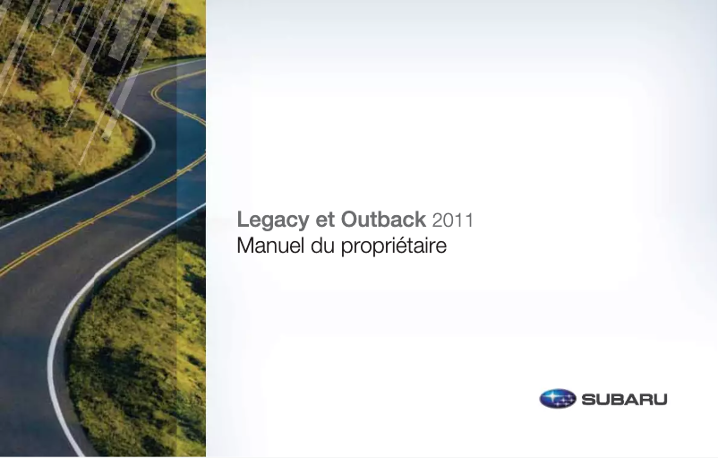 Page n°1 - Manuel utilisateur Subaru Outback (2011)