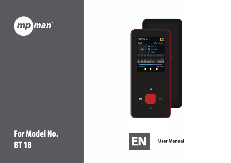 Page 1 de la notice Manuel utilisateur Mpman BT18