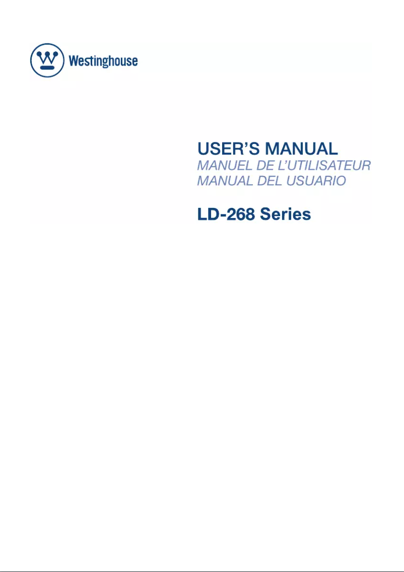 Image de la première page du manuel de l'appareil LD-2685VX