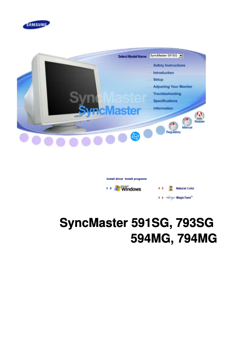 Page n°1 - Manuel utilisateur Samsung SyncMaster 794MG