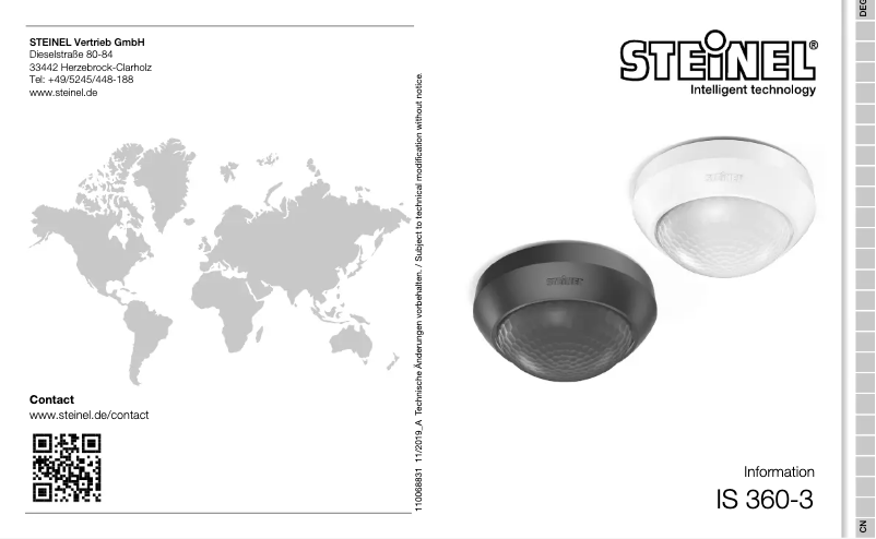 Imagen de la primera página del manual del dispositivo IS 360-3
