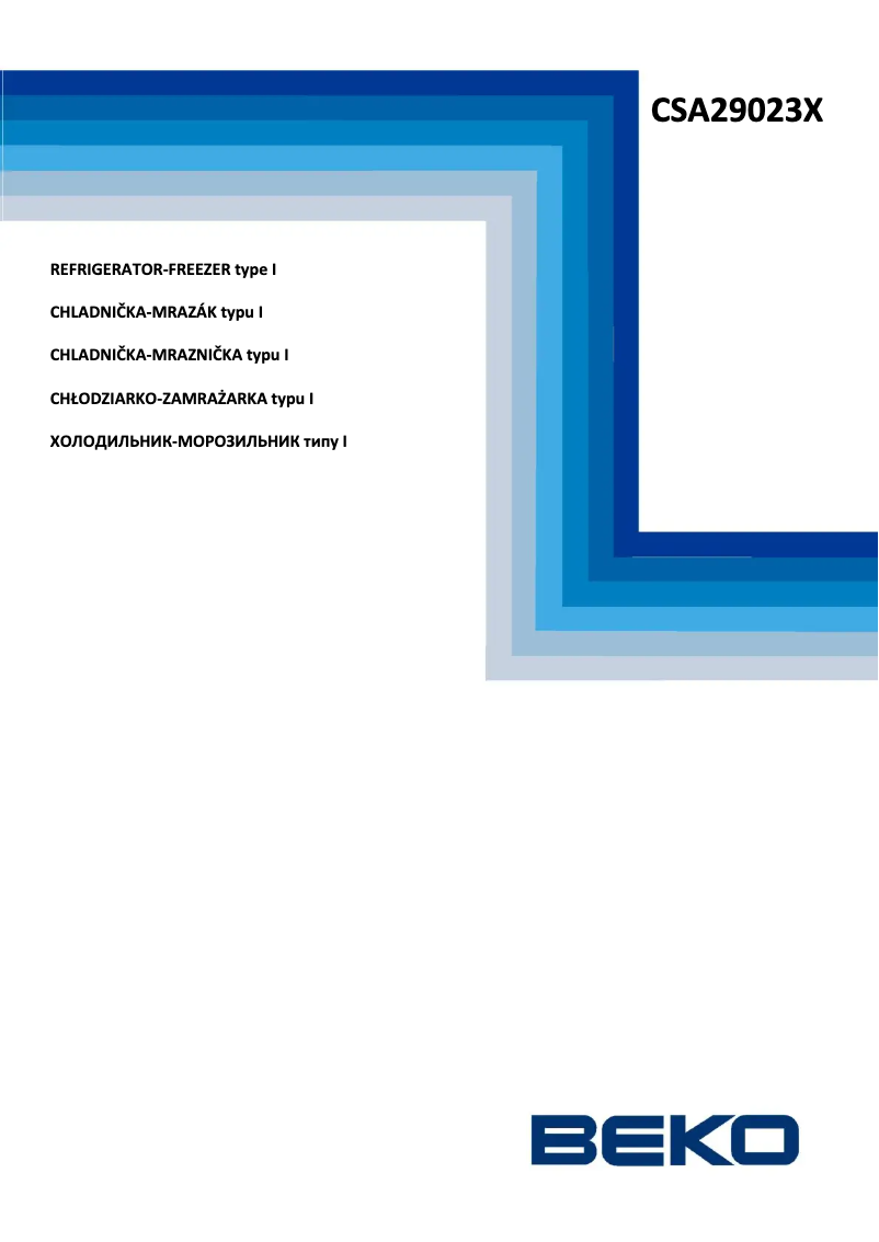 Image de la première page du manuel de l'appareil CSA29023X