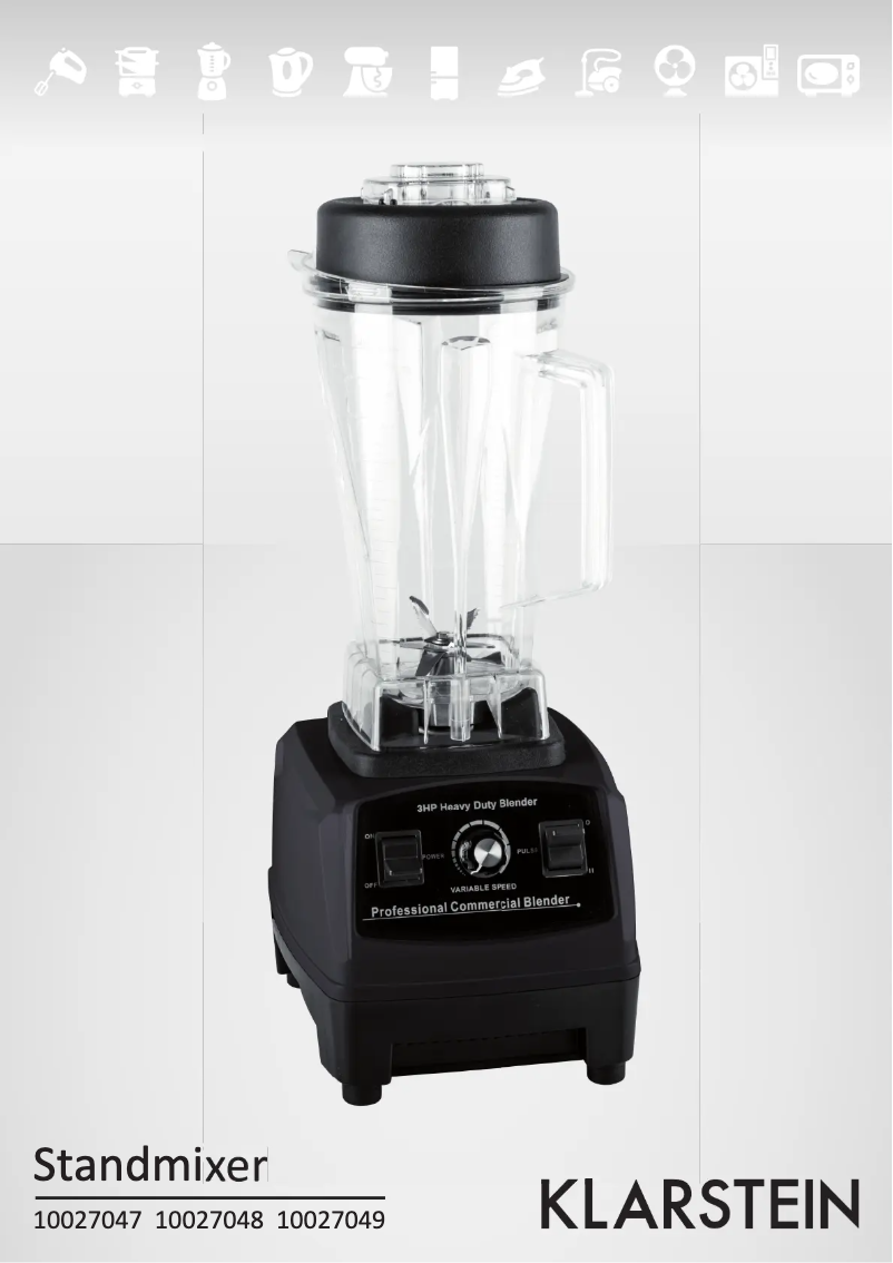 Page n°1 - Manuel utilisateur Klarstein 10027049