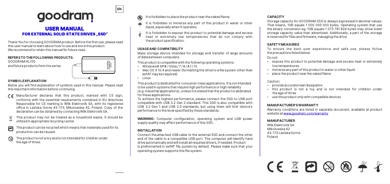 Image de la première page du manuel de l'appareil HL100