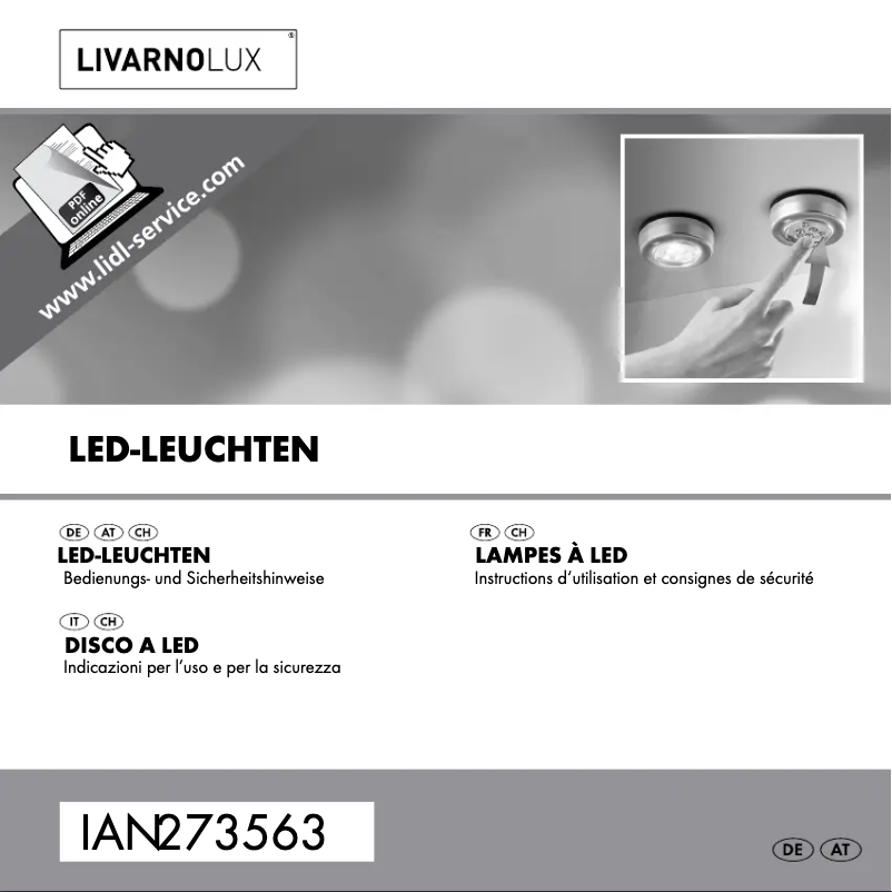 Page 1 de la notice Manuel utilisateur Livarno Lux Z31124A