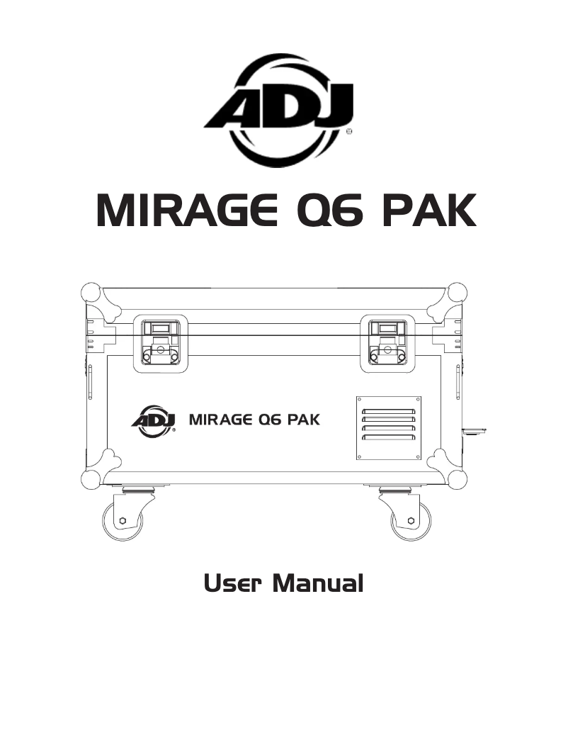 Page 1 de la notice Manuel utilisateur American DJ MIRAGE Q6 PAK
