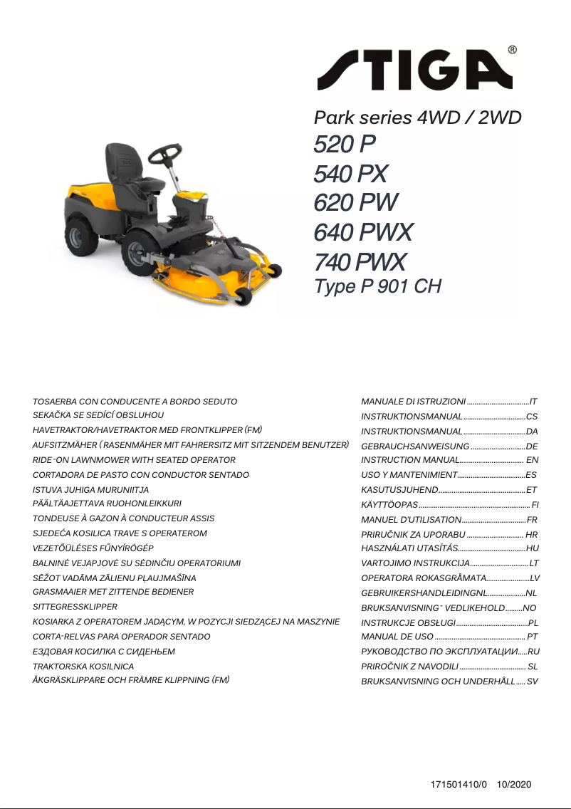 Image de la première page du manuel de l'appareil Park 540 PX