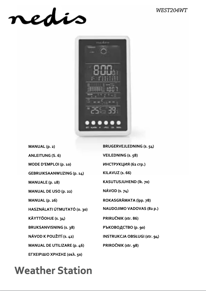Page 1 de la notice Manuel utilisateur Nedis WEST204WT