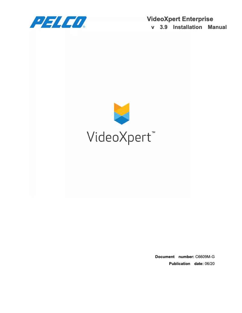 Image de la première page du manuel de l'appareil VideoXpert Enterprise VXS2-E216-12S