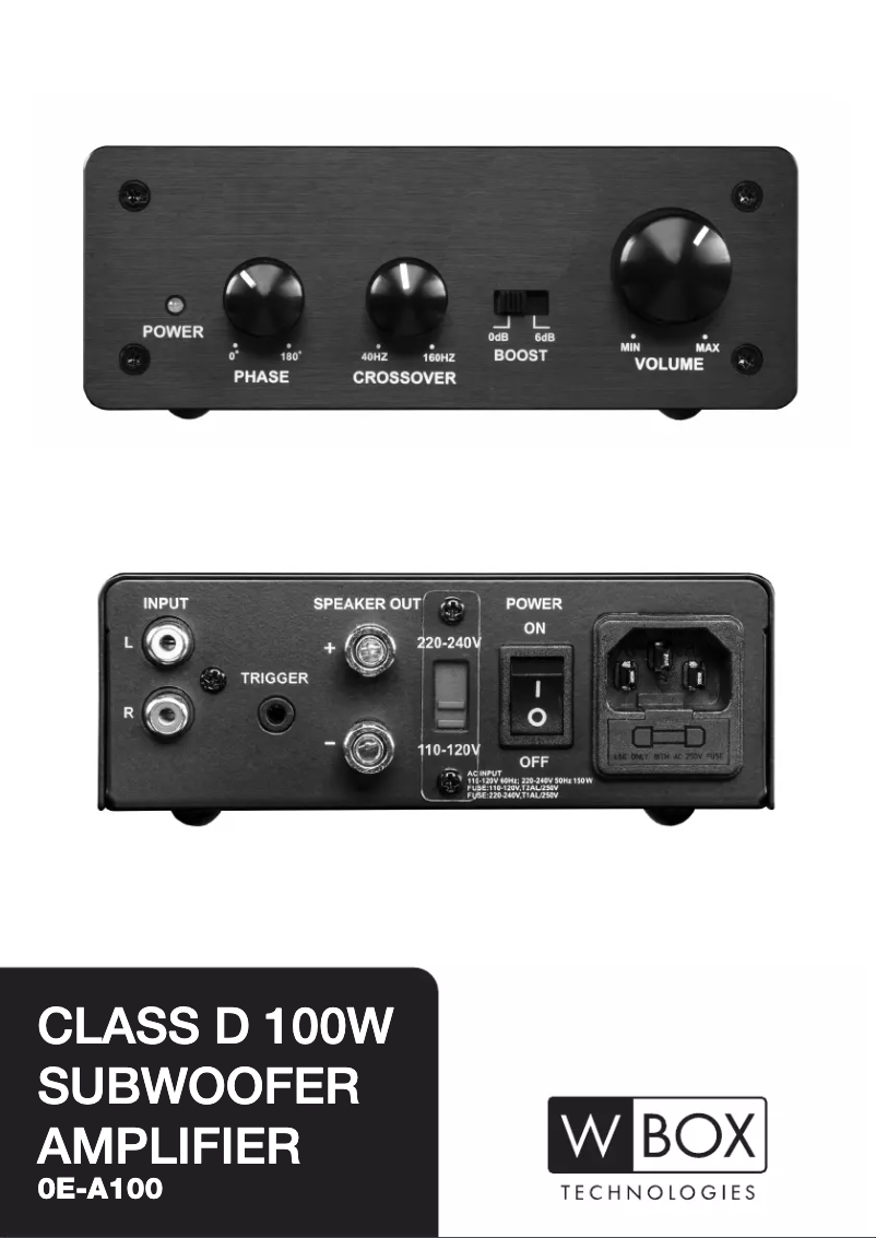 Image de la première page du manuel de l'appareil 0E-A100