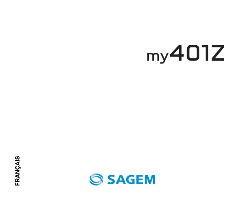 Page n°1 - Manuel utilisateur Sagem MY 401Z