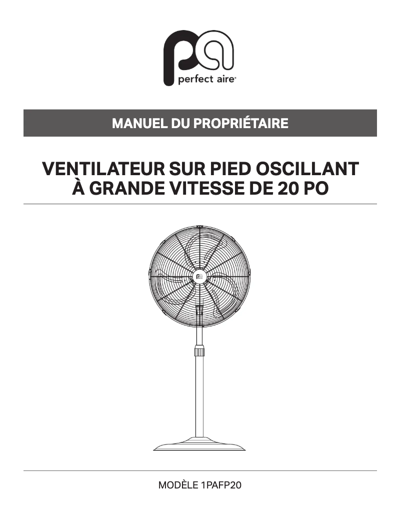 Page n°1 - Manuel utilisateur Perfect Aire 1PAFP20