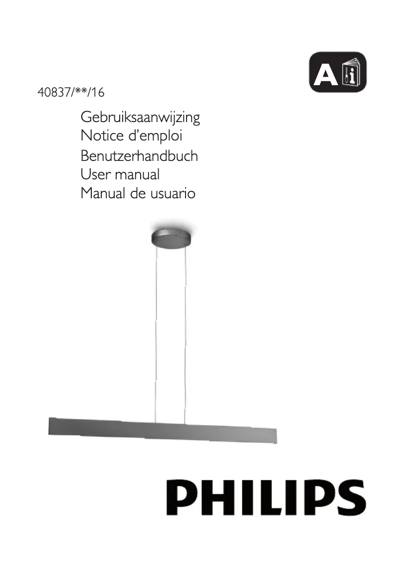 Page 1 de la notice Manuel utilisateur Philips Ledino 408373116
