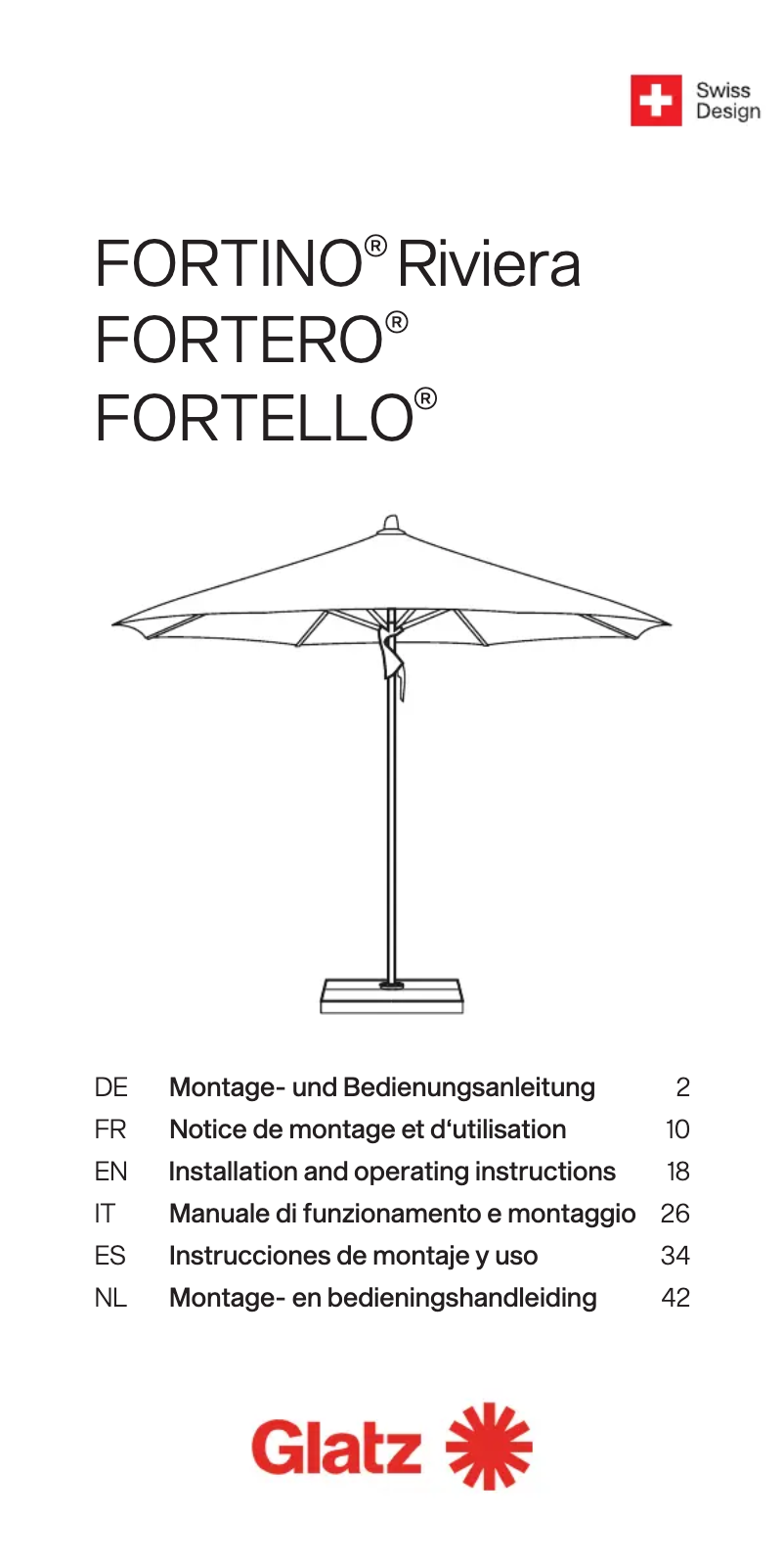 Page 1 de la notice Manuel utilisateur Glatz Fortero