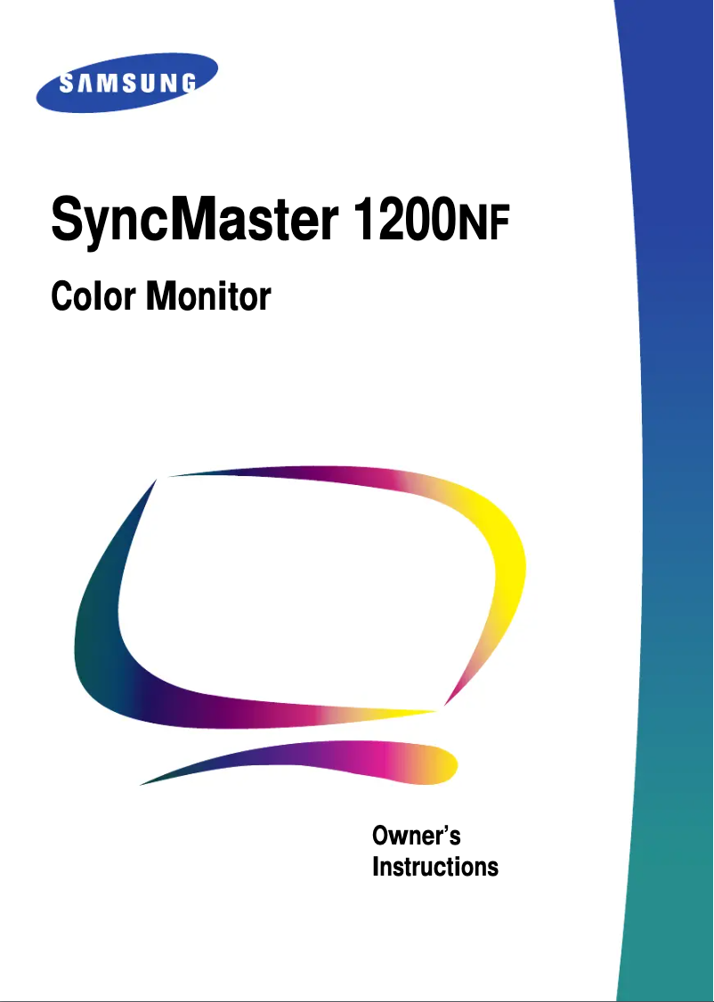 Page 1 de la notice Manuel utilisateur Samsung SyncMaster 1200NF