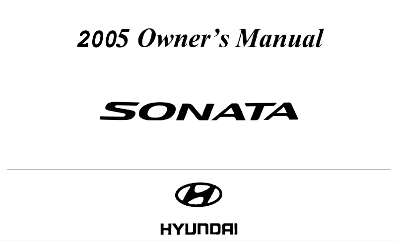 Página 1 del manual Manual de usuario Hyundai Sonata (2005)