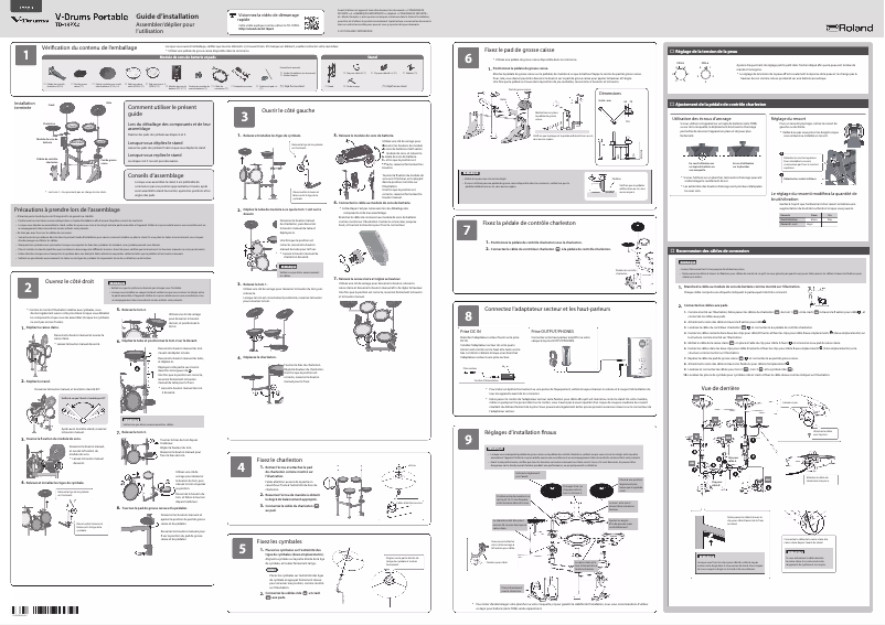 Page n°1 - Guide d'installation Roland TD-1KPX2