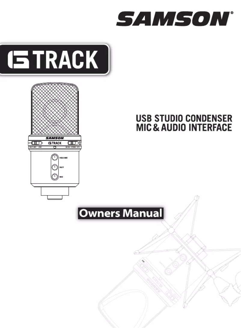 Page n°1 - Manuel utilisateur Samson G-TRACK