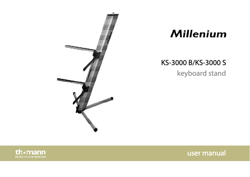 Image de la première page du manuel de l'appareil Millenium KS-3000 S