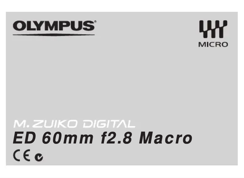 Page 1 de la notice Manuel utilisateur Olympus ED 60mm F2.8 Macro