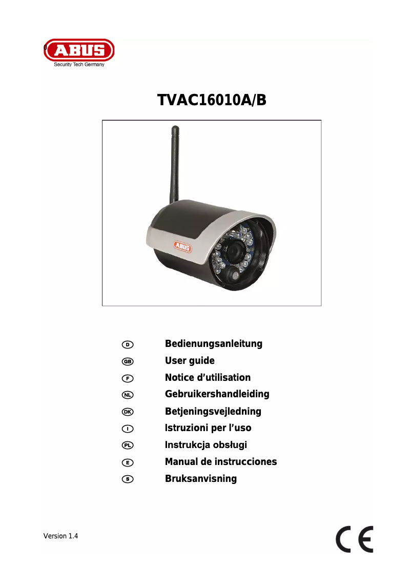 Page n°1 - Manuel utilisateur Abus TVAC16010B