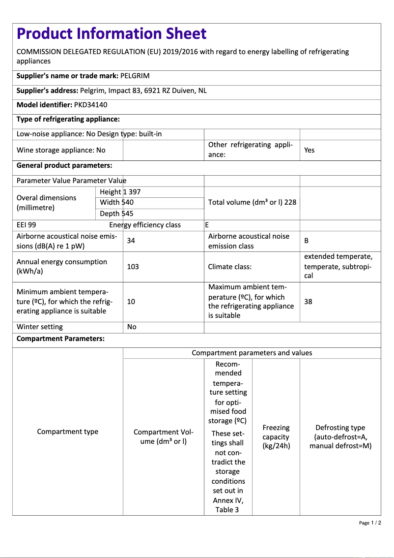 Image de la première page du manuel de l'appareil PKD34140
