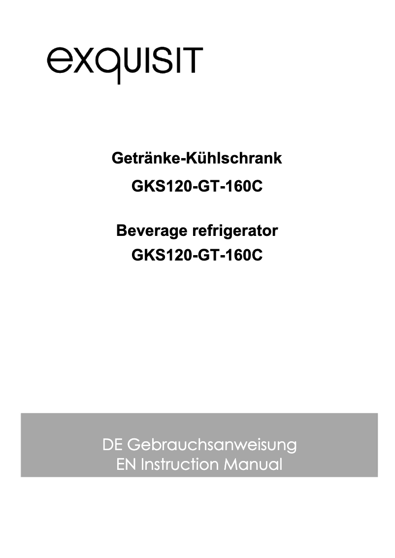 Page 1 de la notice Manuel utilisateur Exquisit GKS120-GT-160C