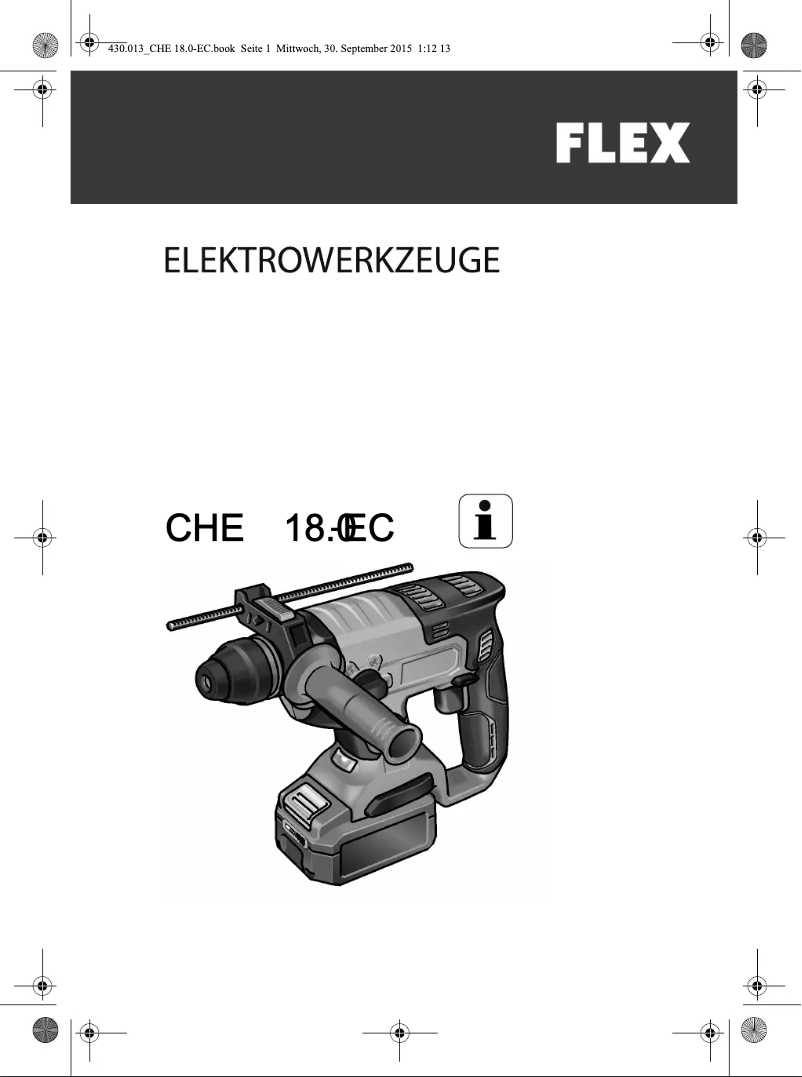 Page n°1 - Manuel utilisateur Flex CHE 18.0-EC