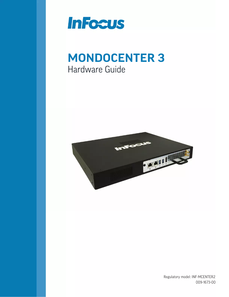 Page n°1 - Manuel utilisateur InFocus MondoCenter 3