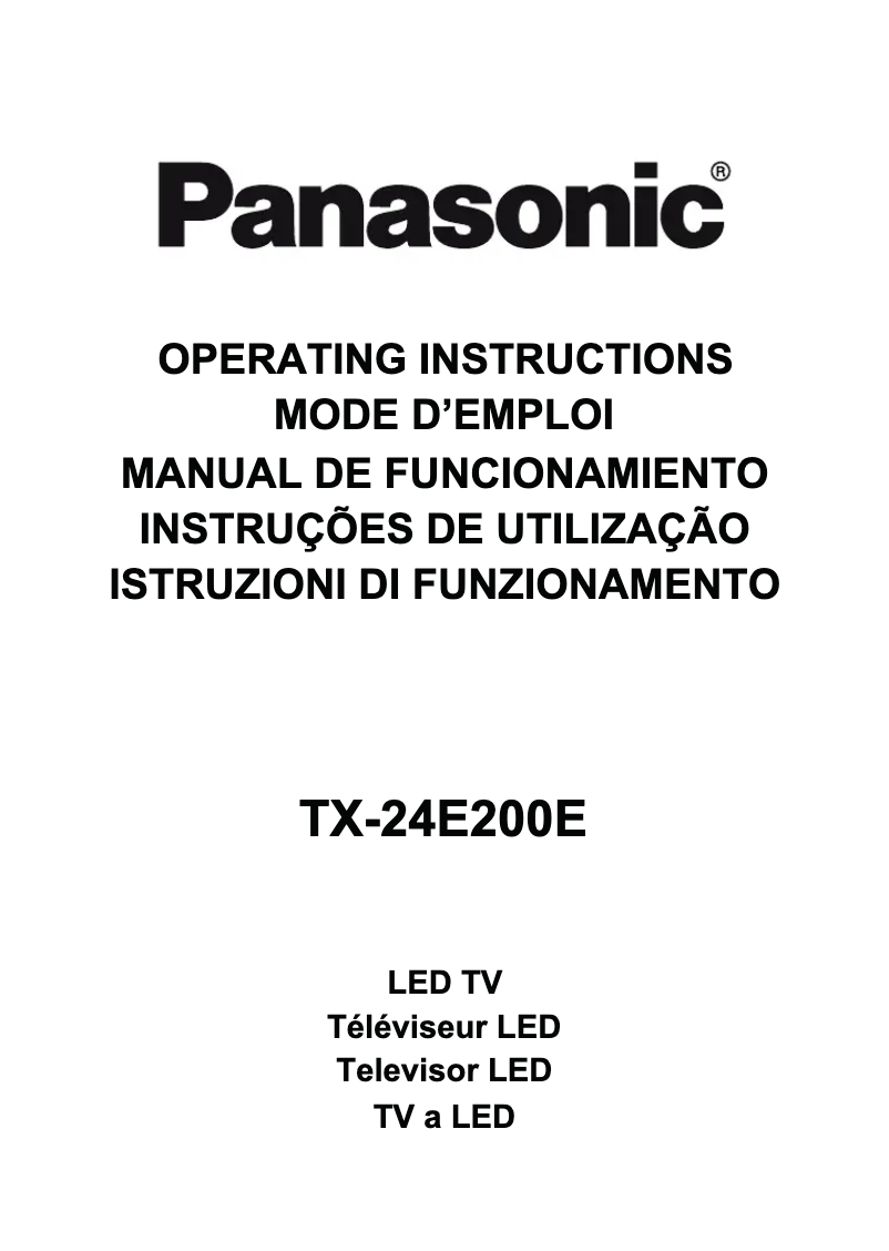 Page 1 de la notice Manuel utilisateur Panasonic Viera TX-24E200E