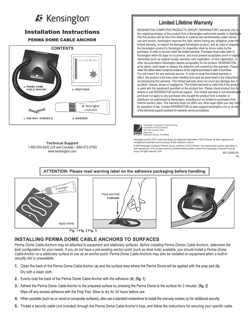 Page n°1 - Manuel utilisateur Kensington K67714US