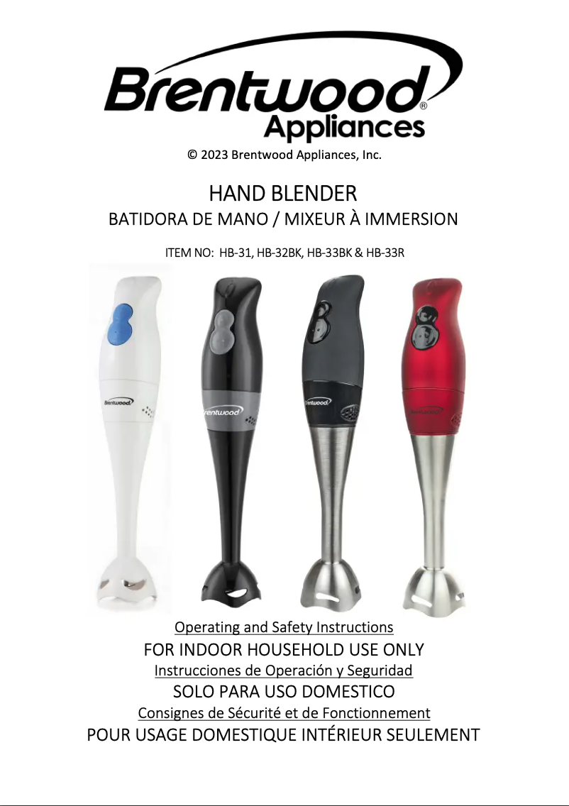 Image de la première page du manuel de l'appareil HB-33R