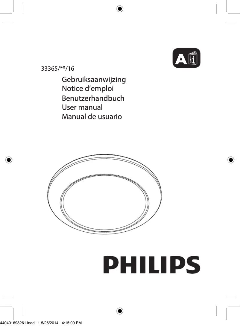 Page 1 de la notice Manuel utilisateur Philips MyLiving Cinnabar