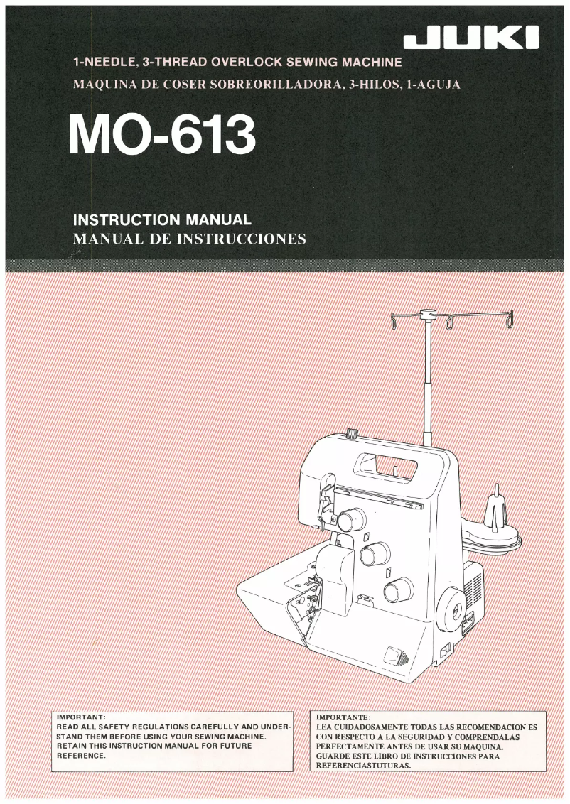Page n°1 - Manuel utilisateur Juki MO-613