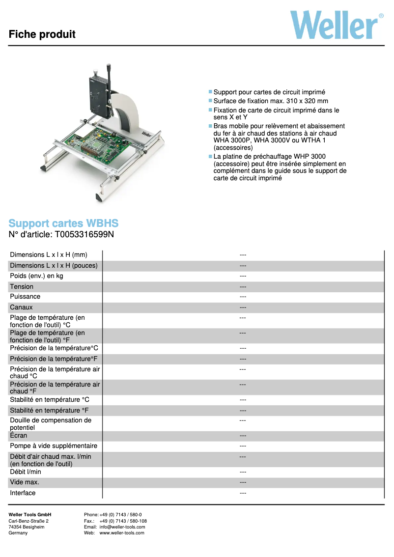Image de la première page du manuel de l'appareil WBH S
