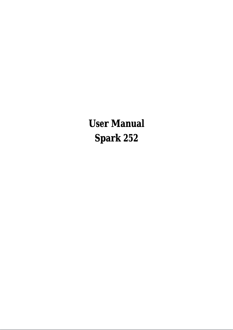 Page n°1 - Manuel utilisateur Lava Spark 252