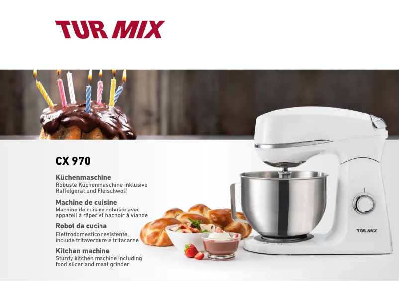 Page 1 de la notice Manuel utilisateur Turmix CX 970