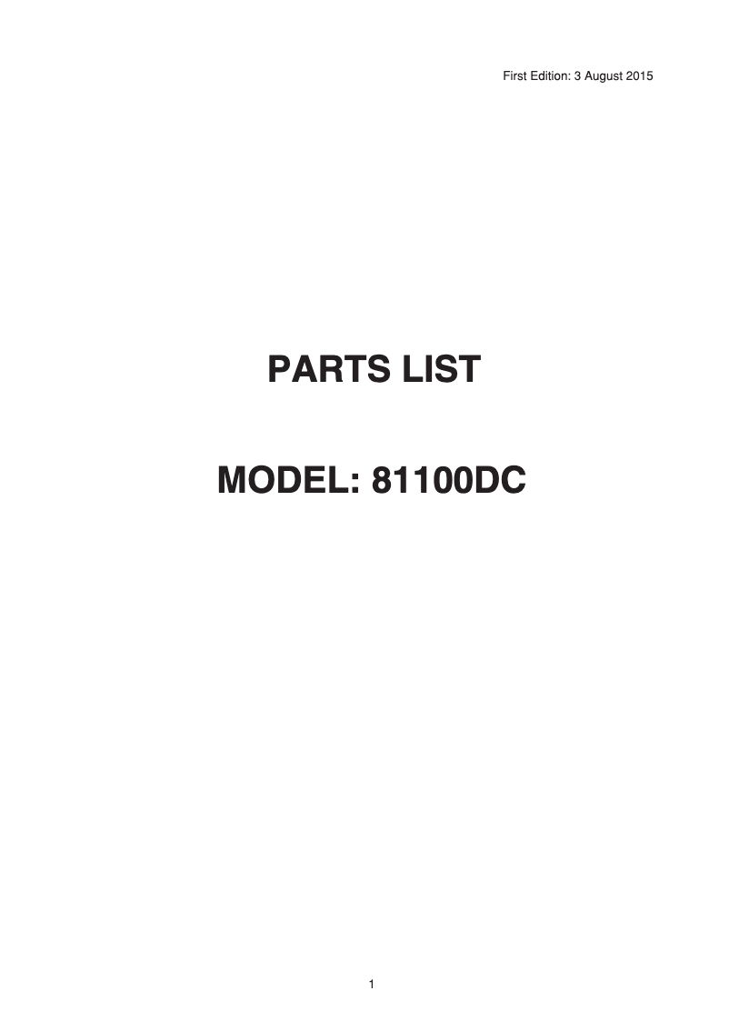 Page n°1 - Fiche technique Janome MOD-100