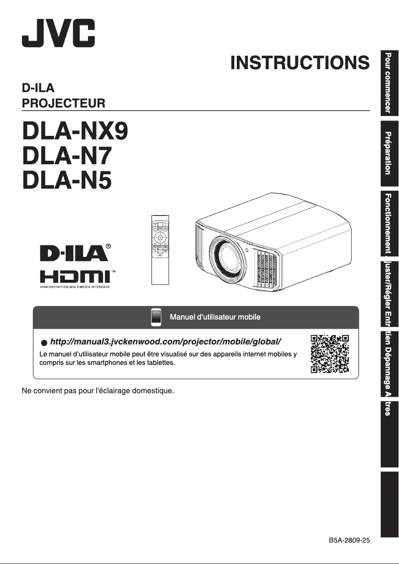 Image de la première page du manuel de l'appareil DLA-N5WE