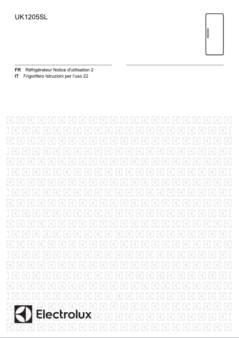 Page 1 de la notice Manuel utilisateur Electrolux UK1205SL