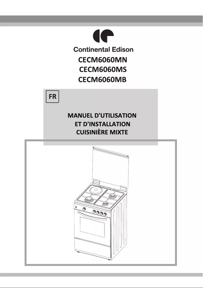 Page n°1 - Manuel utilisateur Continental Edison CECM6060MN