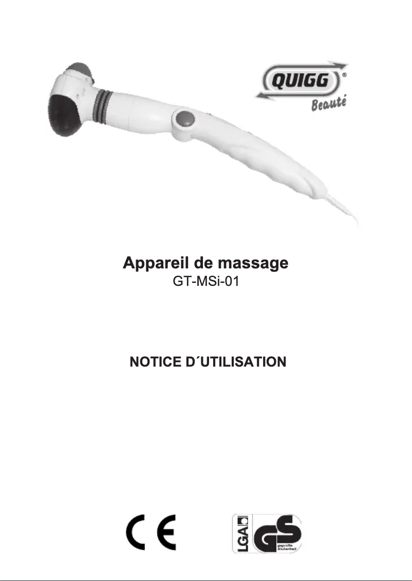 Page n°1 - Manuel utilisateur Quigg GT-MSi-01