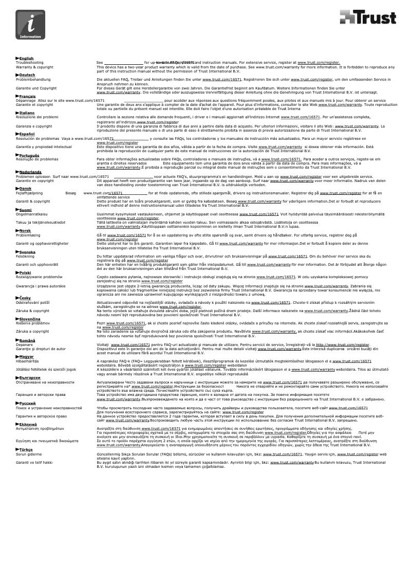 Page 1 de la notice Manuel utilisateur Trust USB Charge Tip Pack