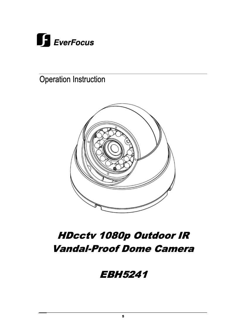 Page n°1 - Manuel utilisateur EverFocus EBH5241