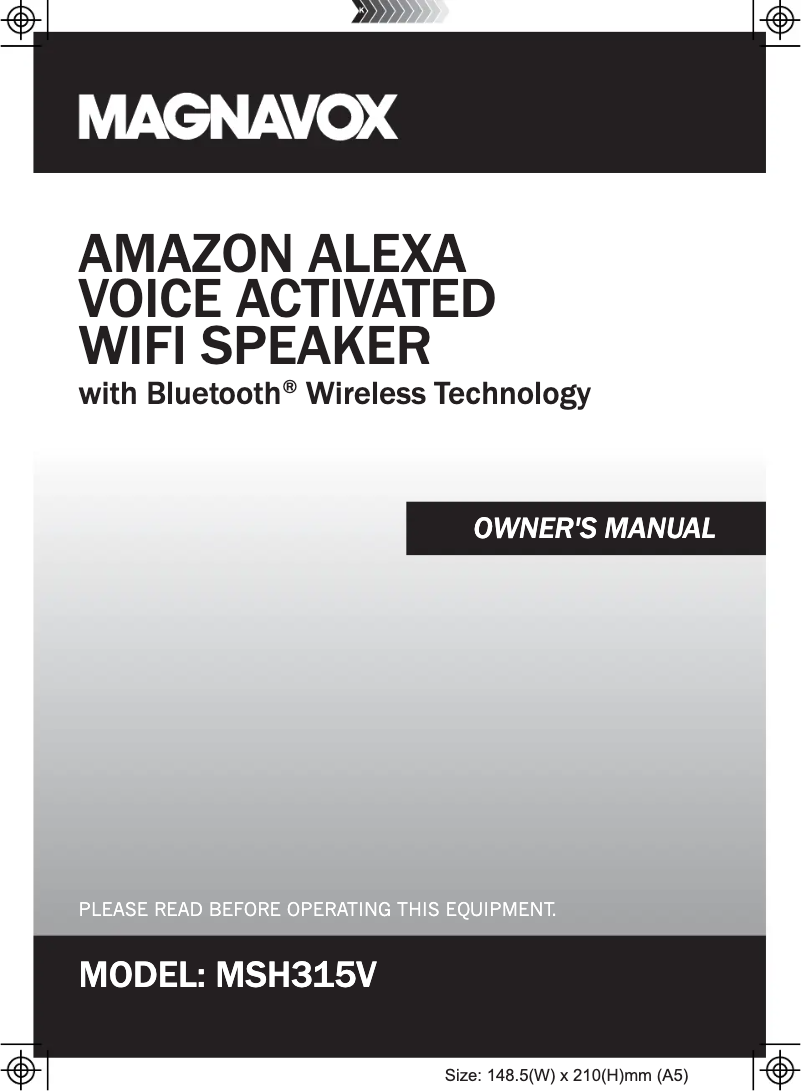 Page 1 de la notice Manuel utilisateur Magnavox MSH315V